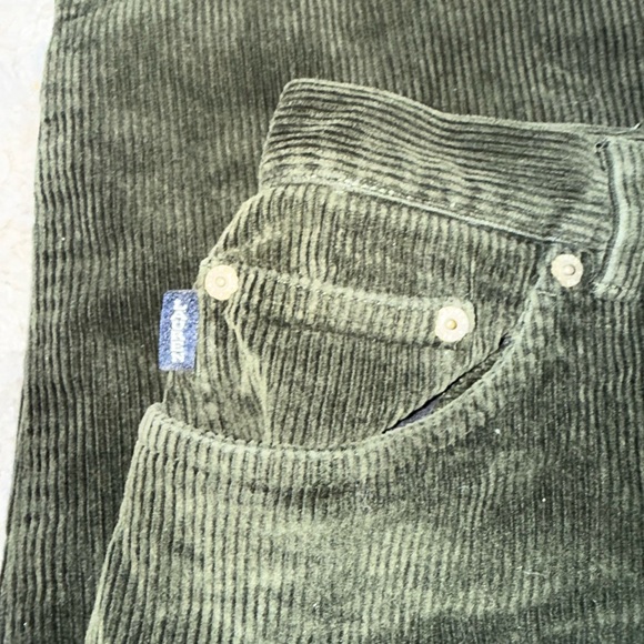 Dark Green Ralph Lauren designer highly waisted pants Cotton Blend Fabric - Picture 3 of 9